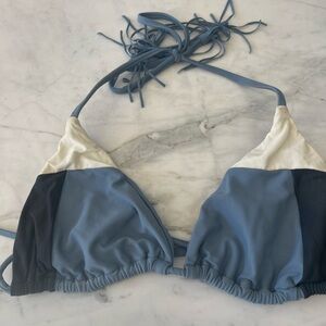Colorblock Triangle Bikini Top
